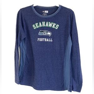 NFL Team Apparel Seattle Seahawks Women’s Blue  Long Sleeved Shirt Size Large